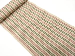 アンティーク　縞模様織り出し　八寸帯地反物